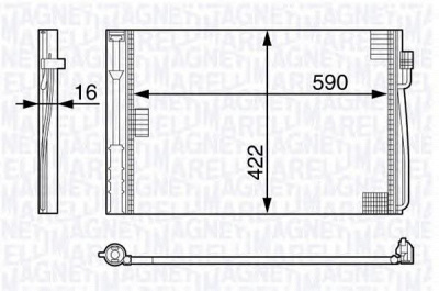 MAGNETI MARELLI 350203704000 -  Конденсатор, кондиционер
